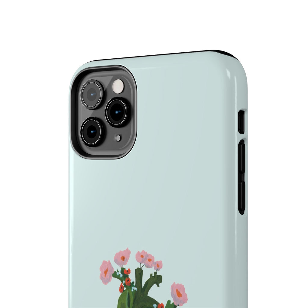 Flower Heart - Blue - Phone Case
