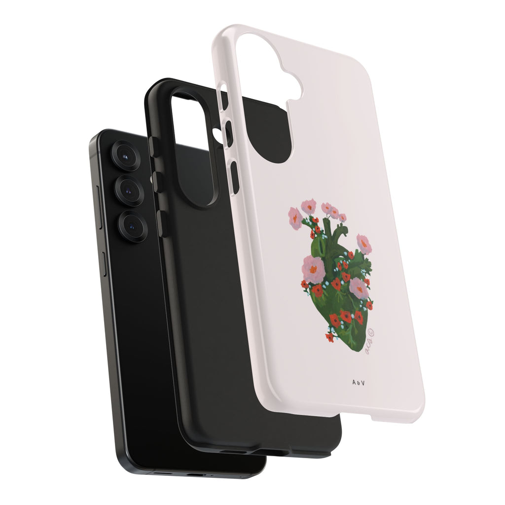 Flower Heart - Pink - Phone Case