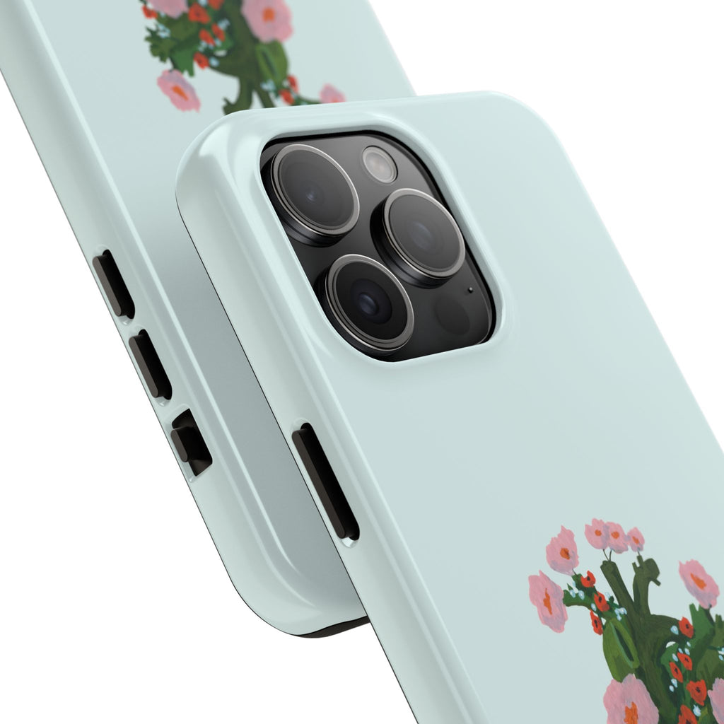 Flower Heart - Blue - Phone Case