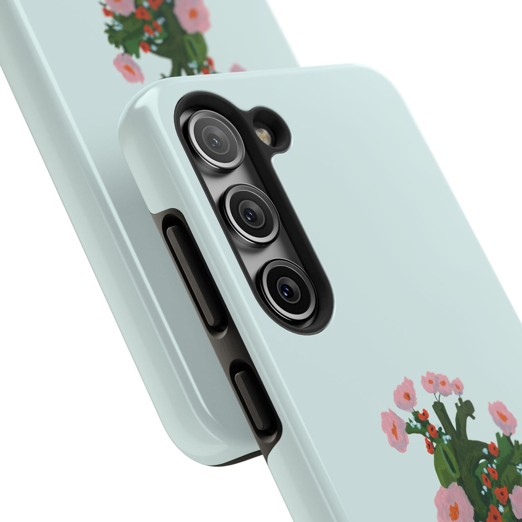 Flower Heart - Blue - Phone Case