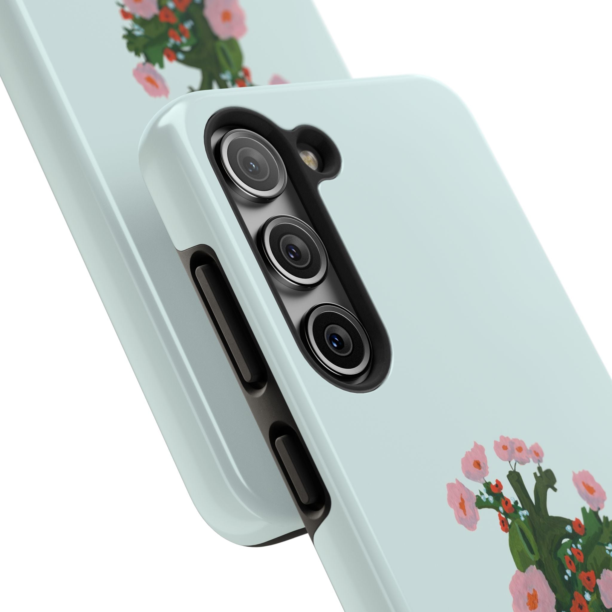 Flower Heart - Blue - Phone Case
