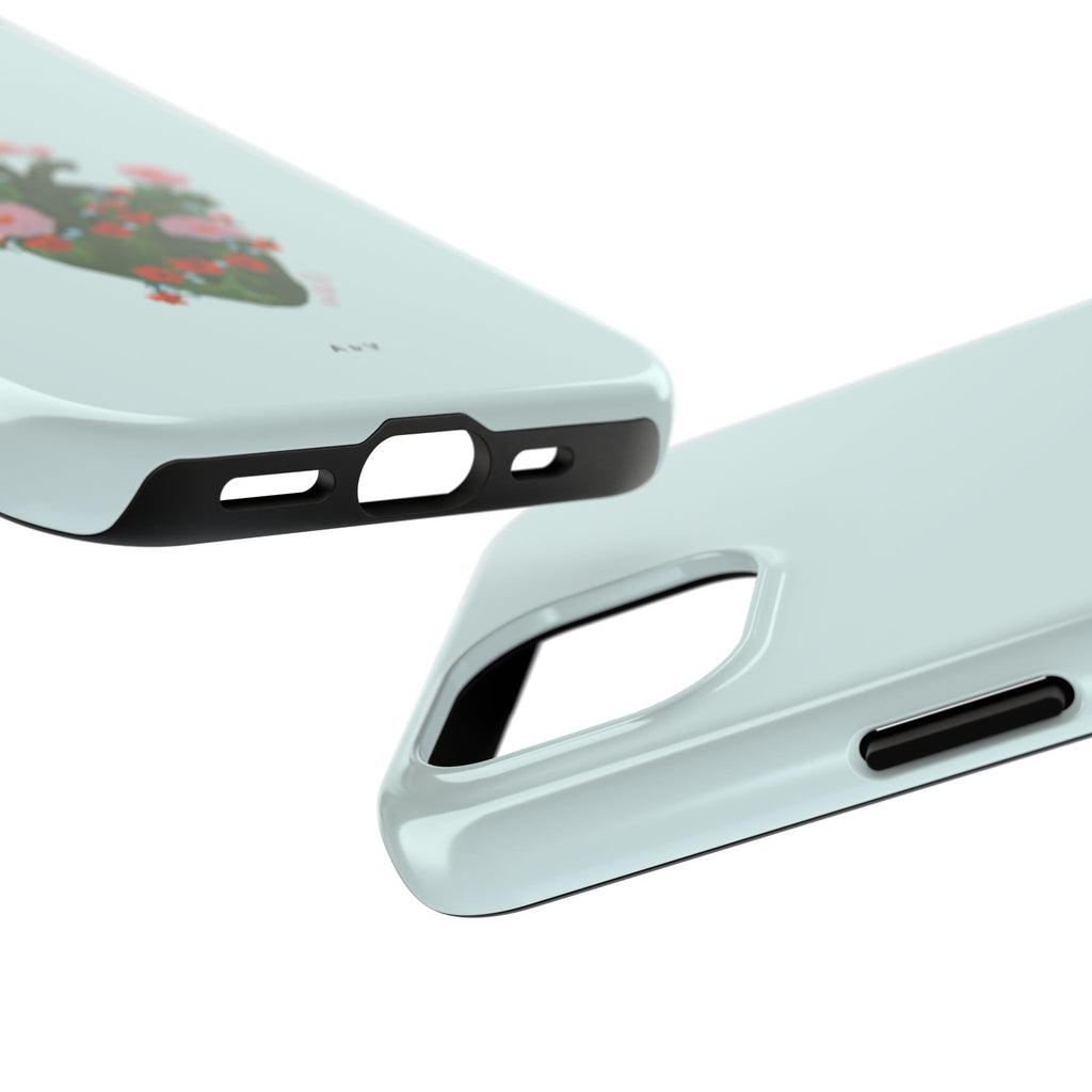 Flower Heart - Blue - Phone Case