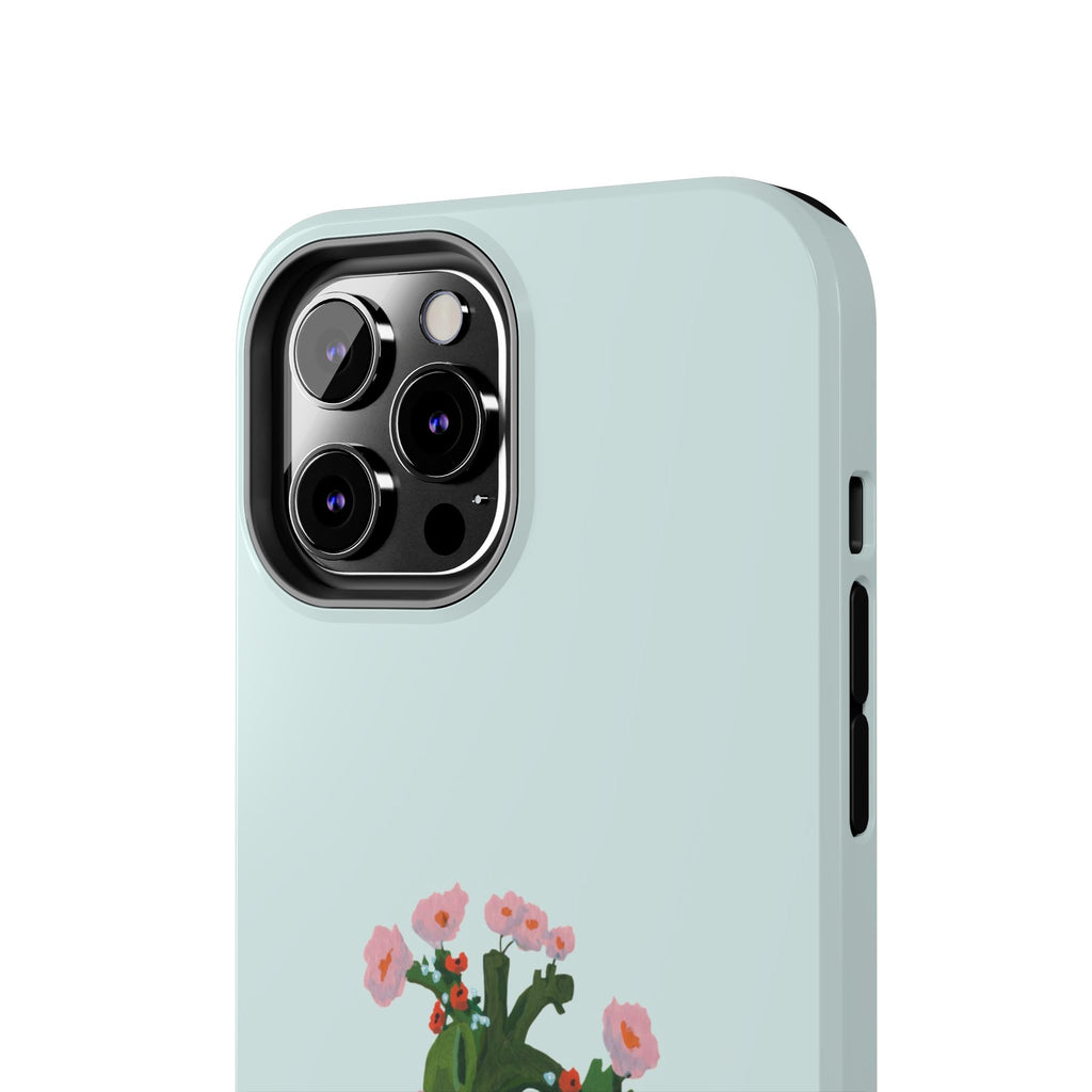 Flower Heart - Blue - Phone Case