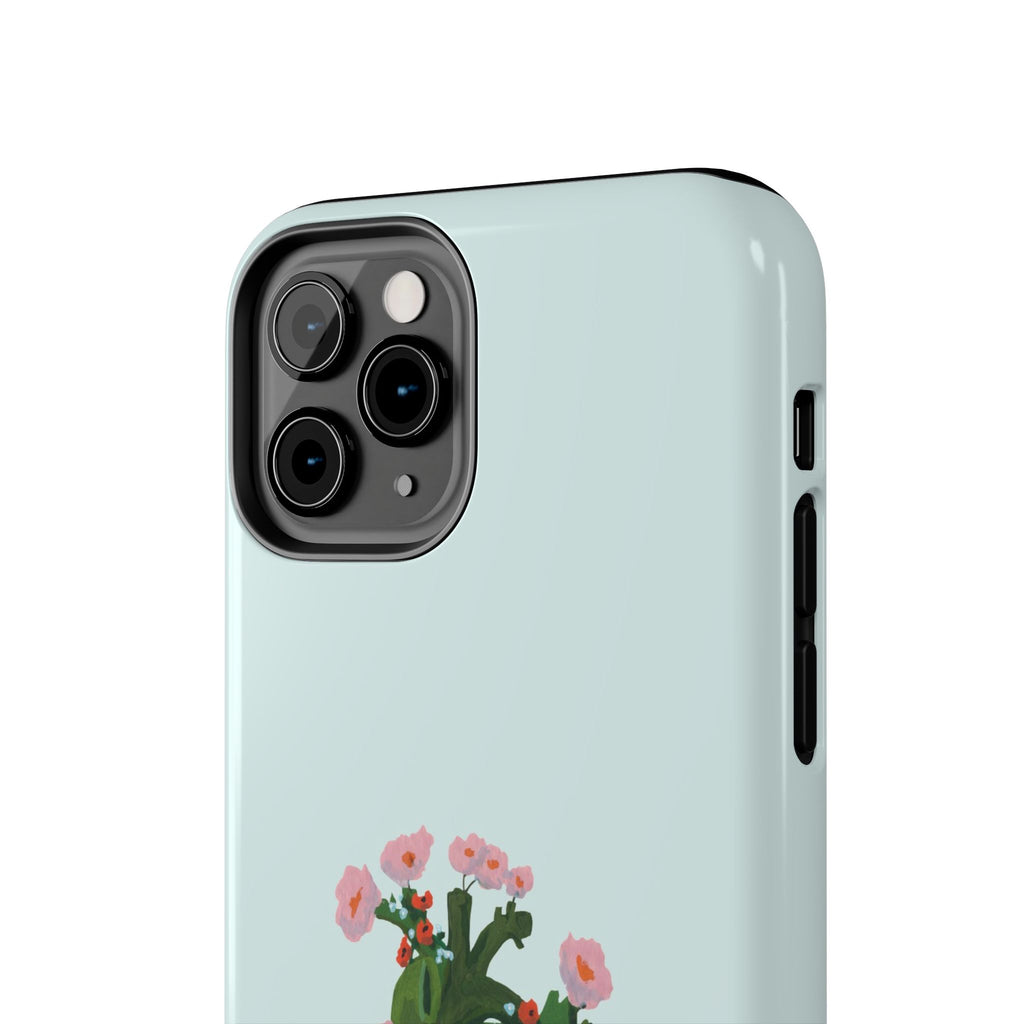 Flower Heart - Blue - Phone Case