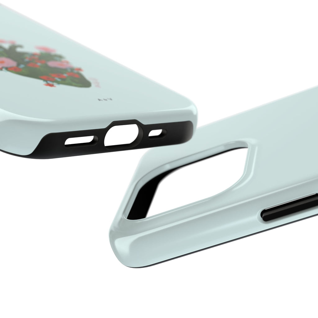 Flower Heart - Blue - Phone Case