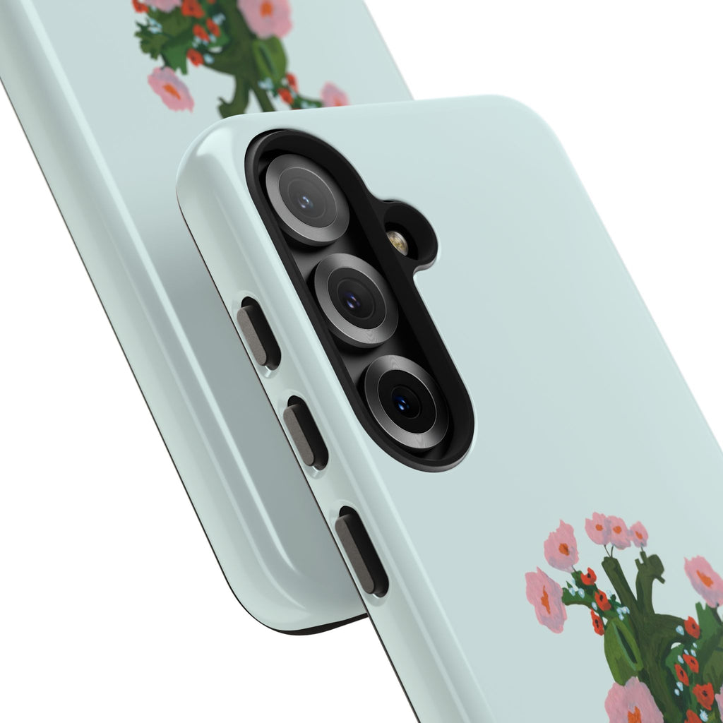 Flower Heart - Blue - Phone Case