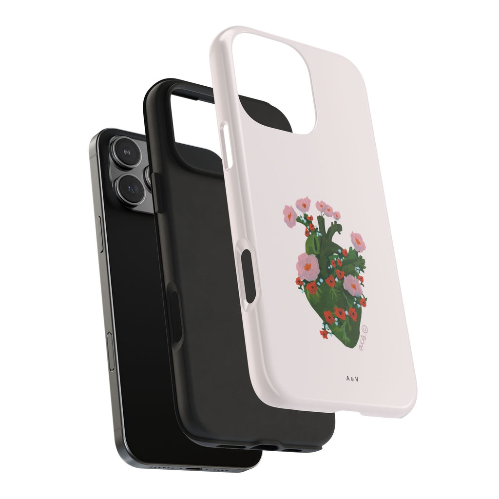 Flower Heart - Pink - Phone Case