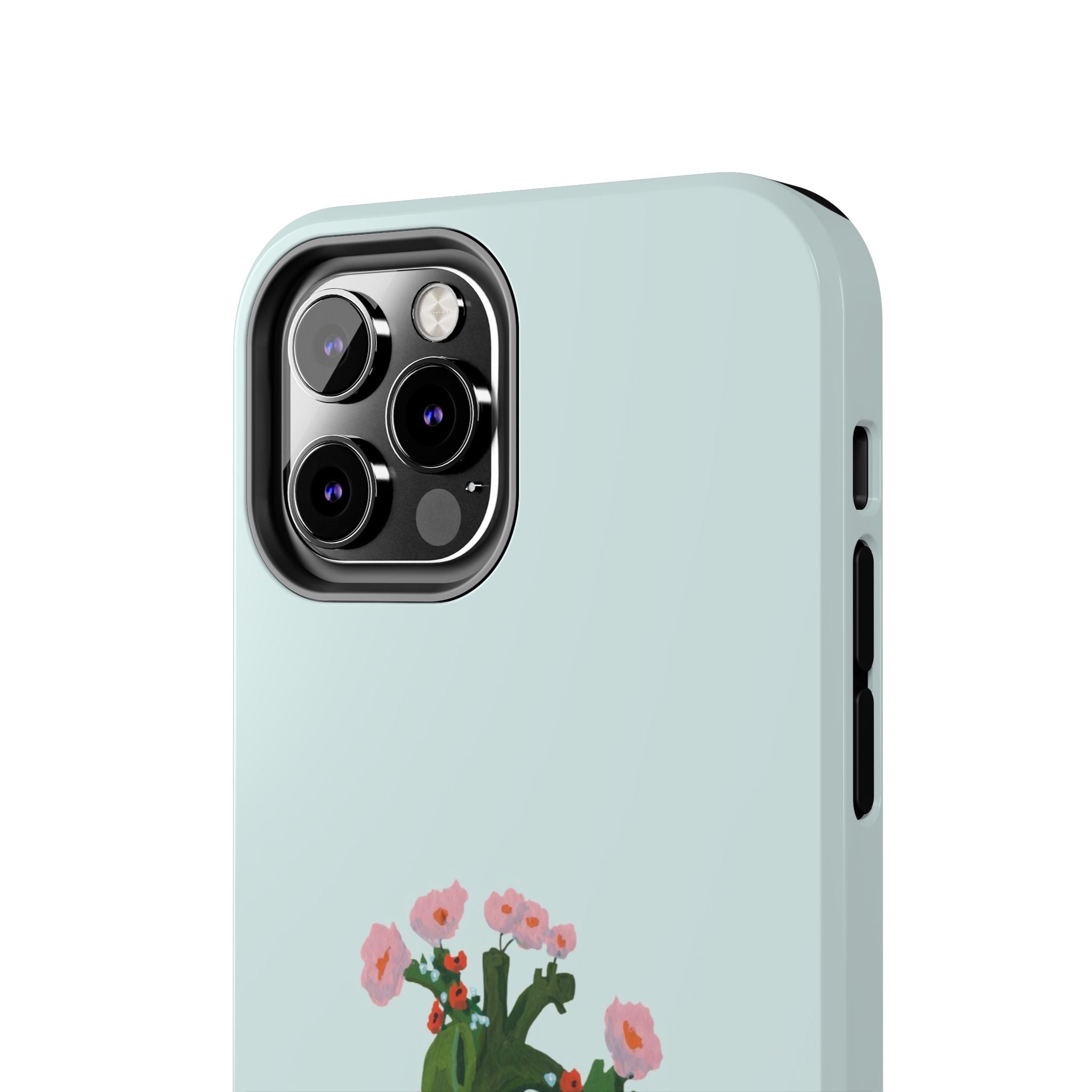 Flower Heart - Blue - Phone Case