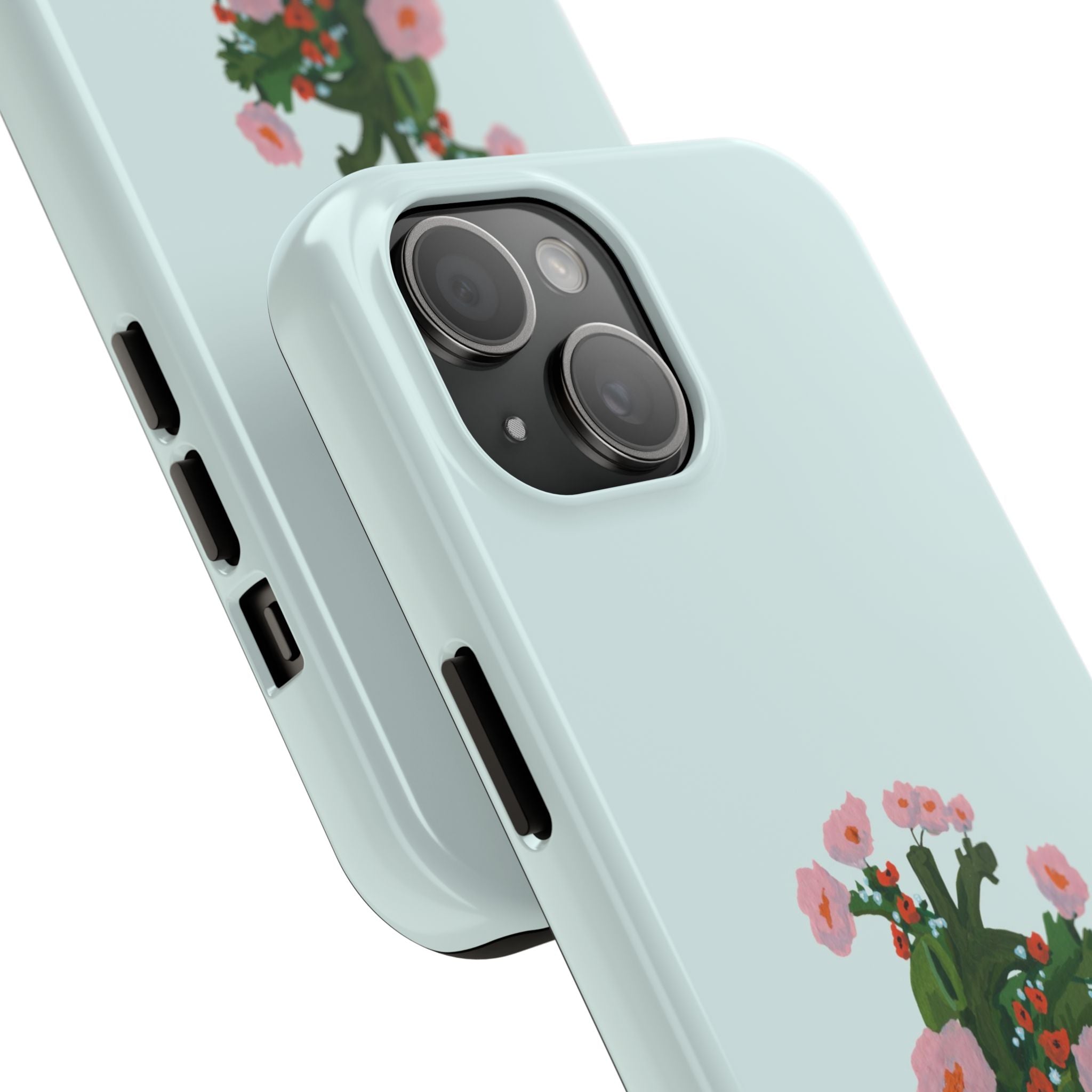 Flower Heart - Blue - Phone Case