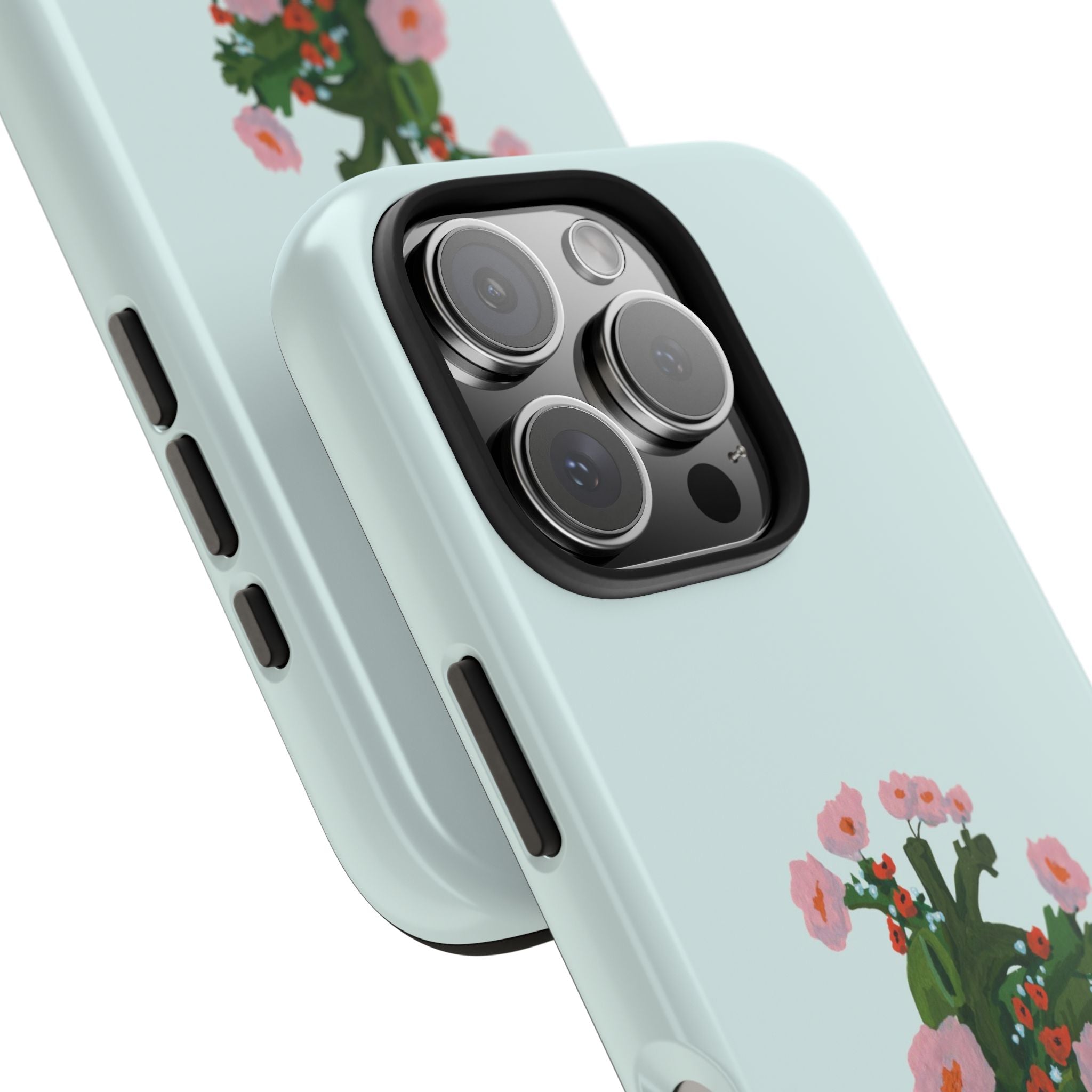 Flower Heart - Blue - Phone Case