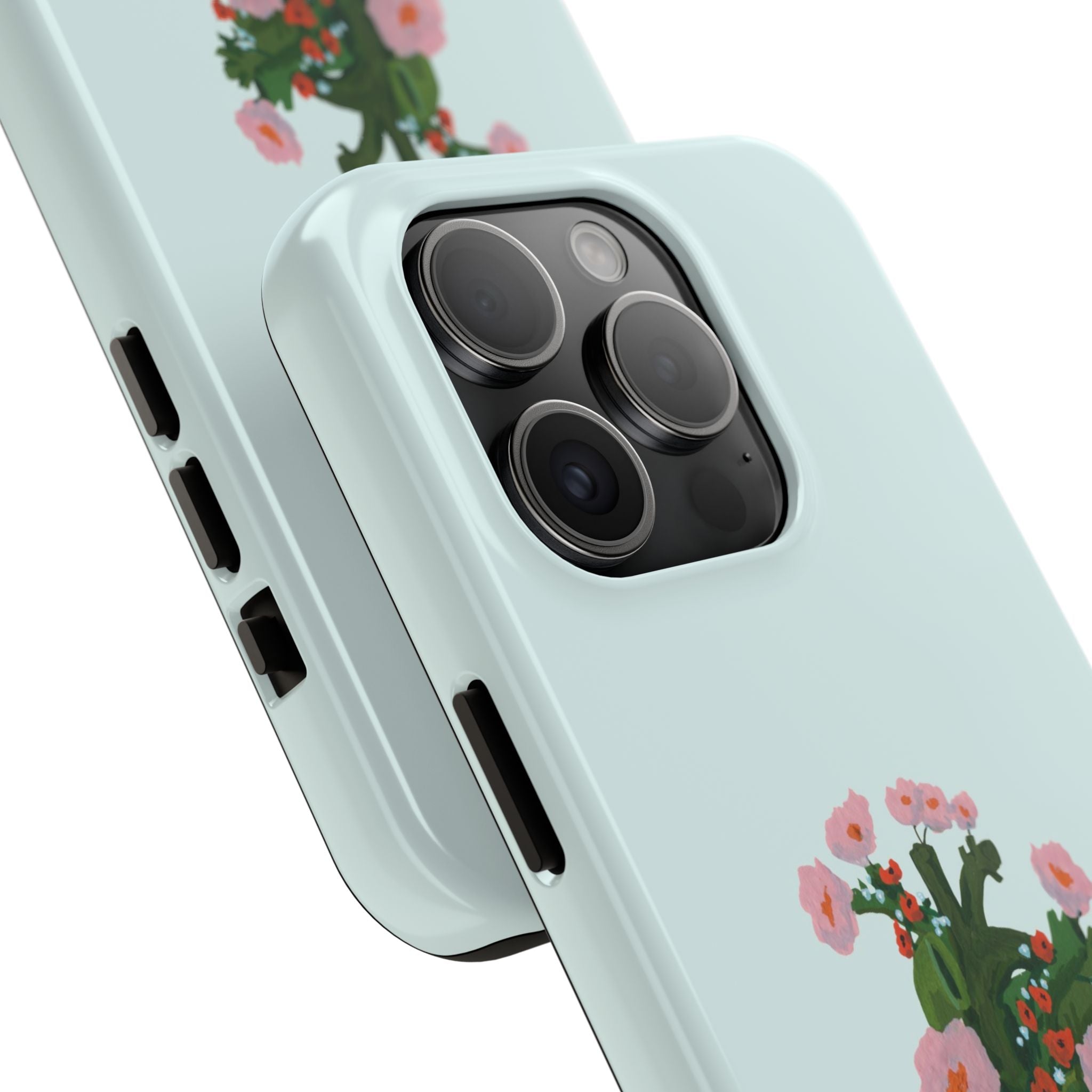 Flower Heart - Blue - Phone Case