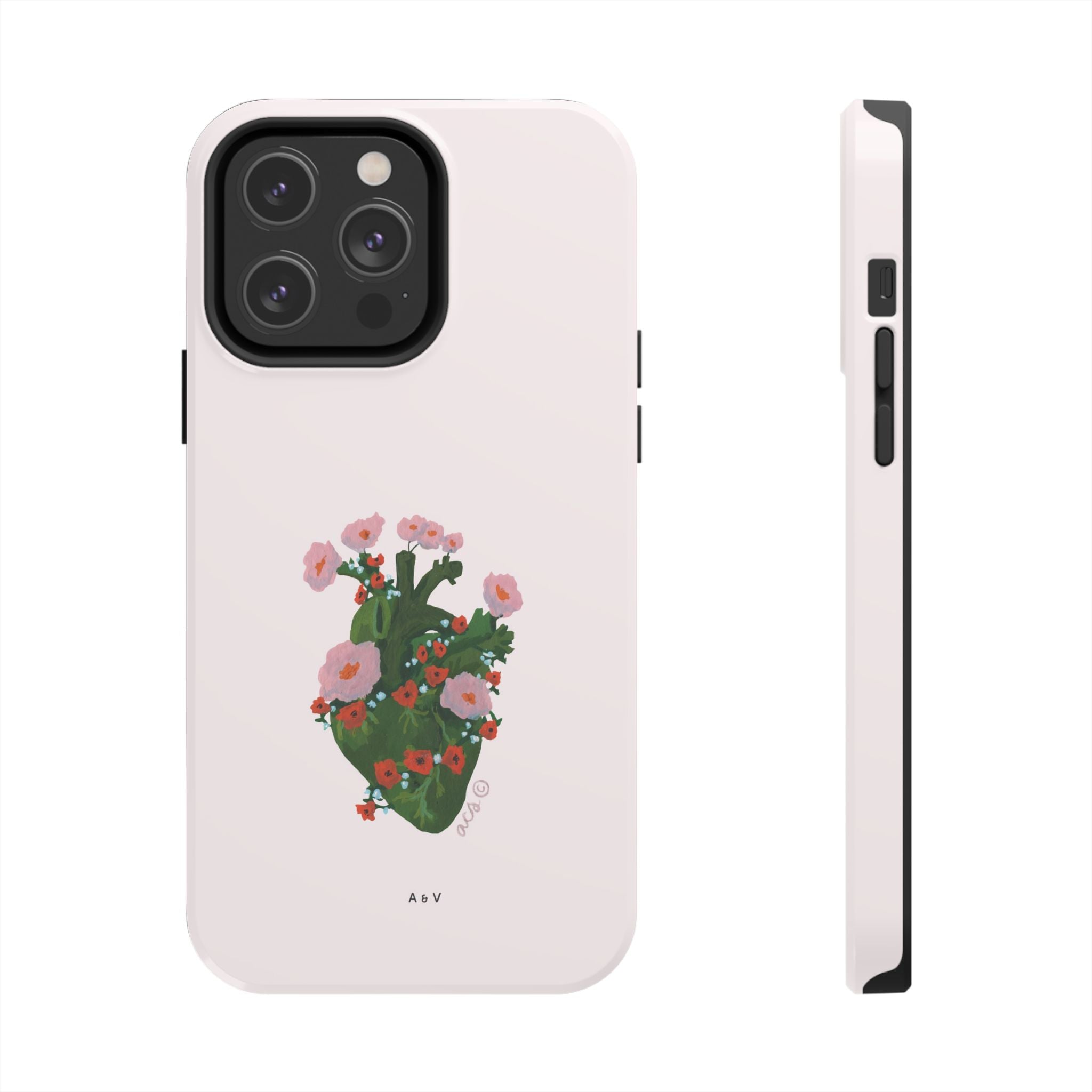 Flower Heart - Pink - Phone Case