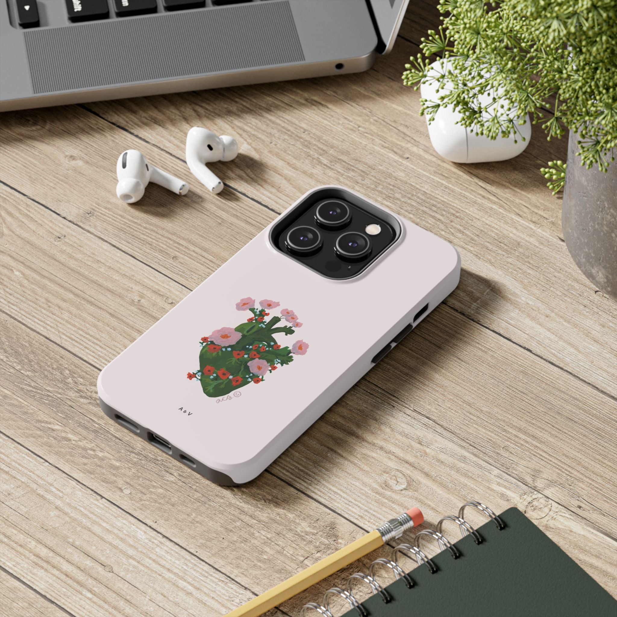 Flower Heart - Pink - Phone Case