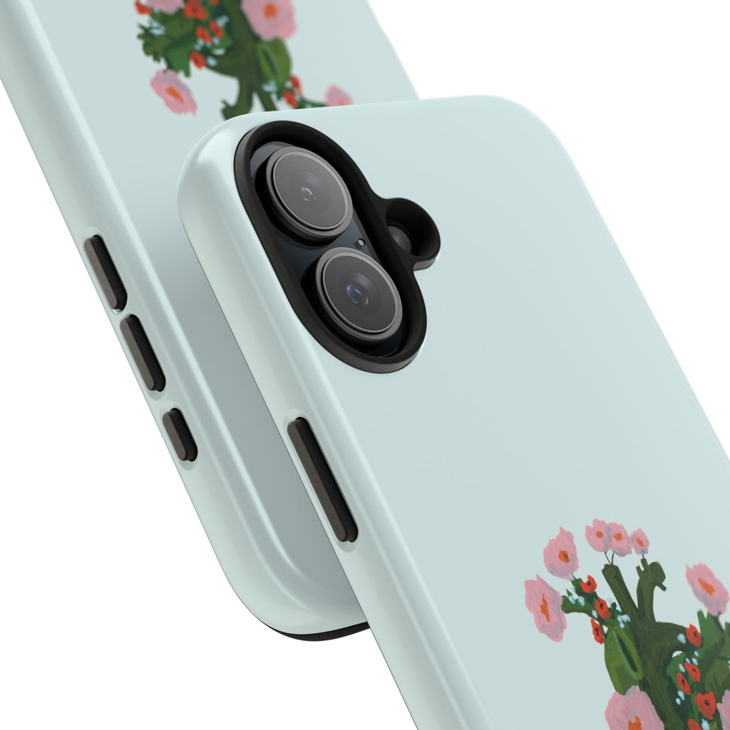Flower Heart - Blue - Phone Case