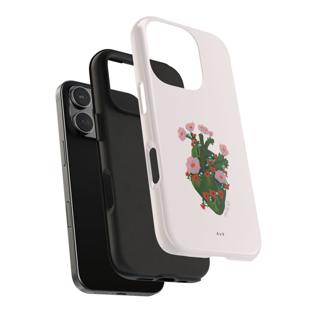 Flower Heart - Pink - Phone Case