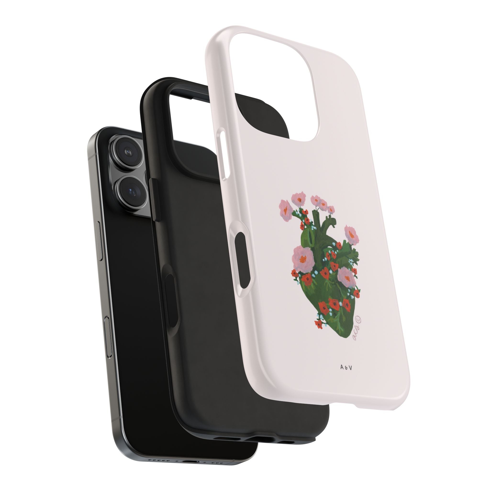 Flower Heart - Pink - Phone Case