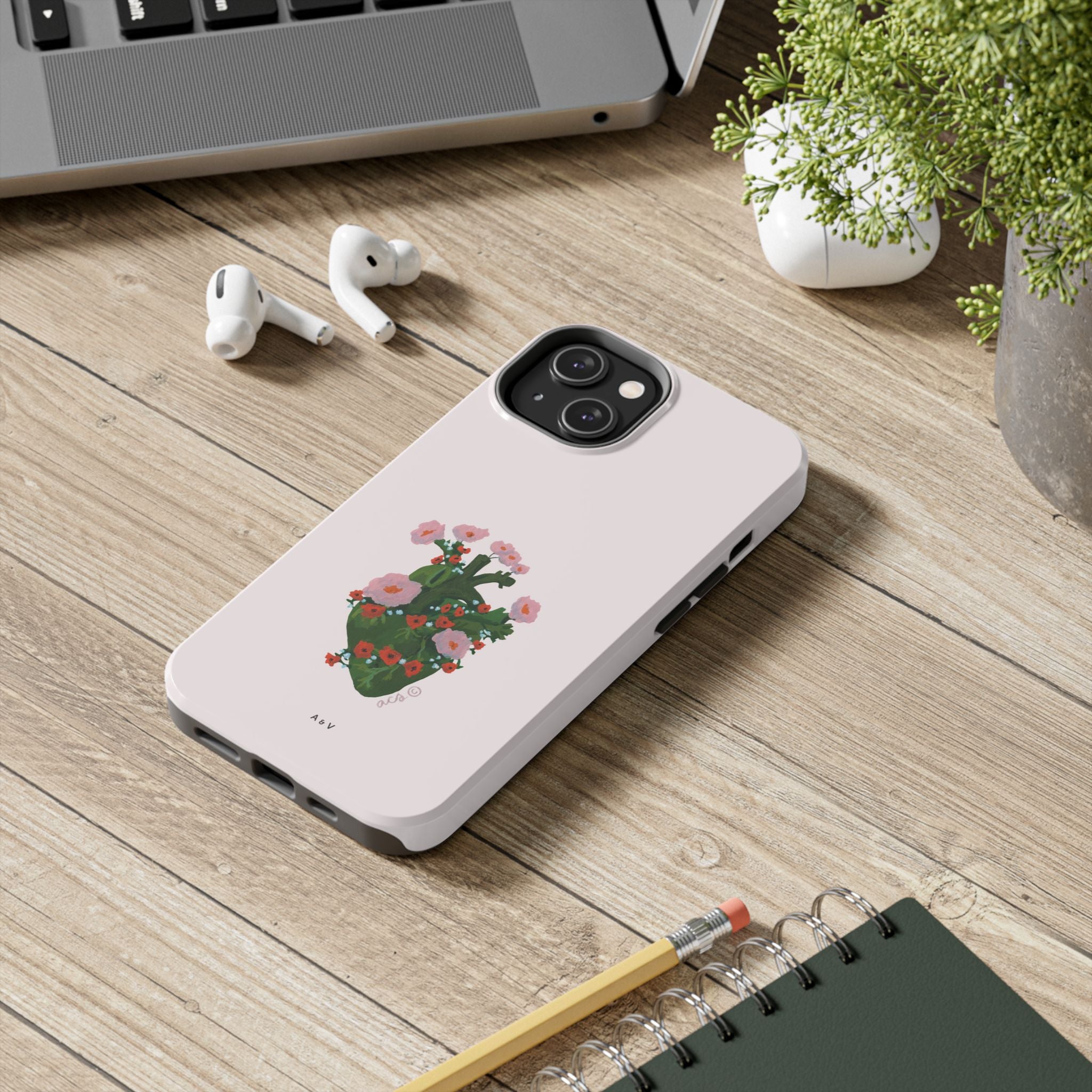 Flower Heart - Pink - Phone Case
