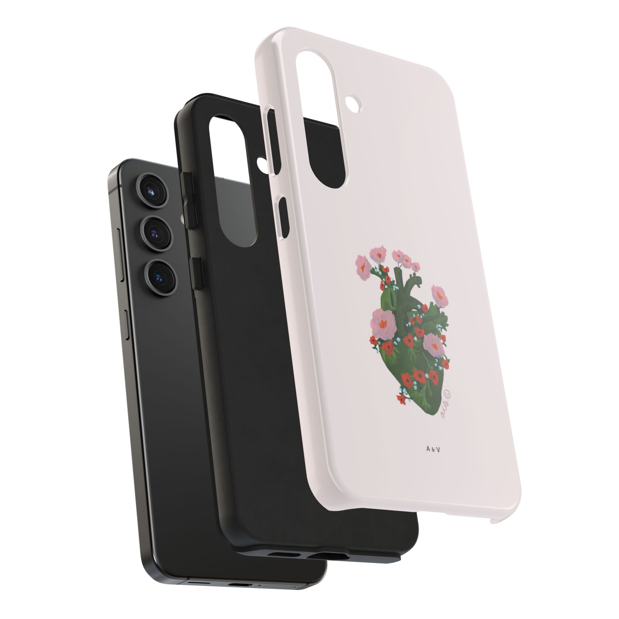 Flower Heart - Pink - Phone Case