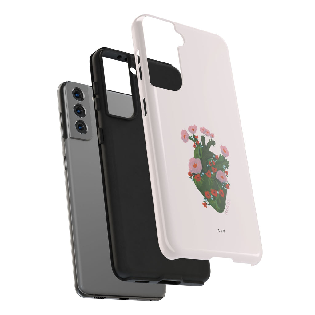 Flower Heart - Pink - Phone Case