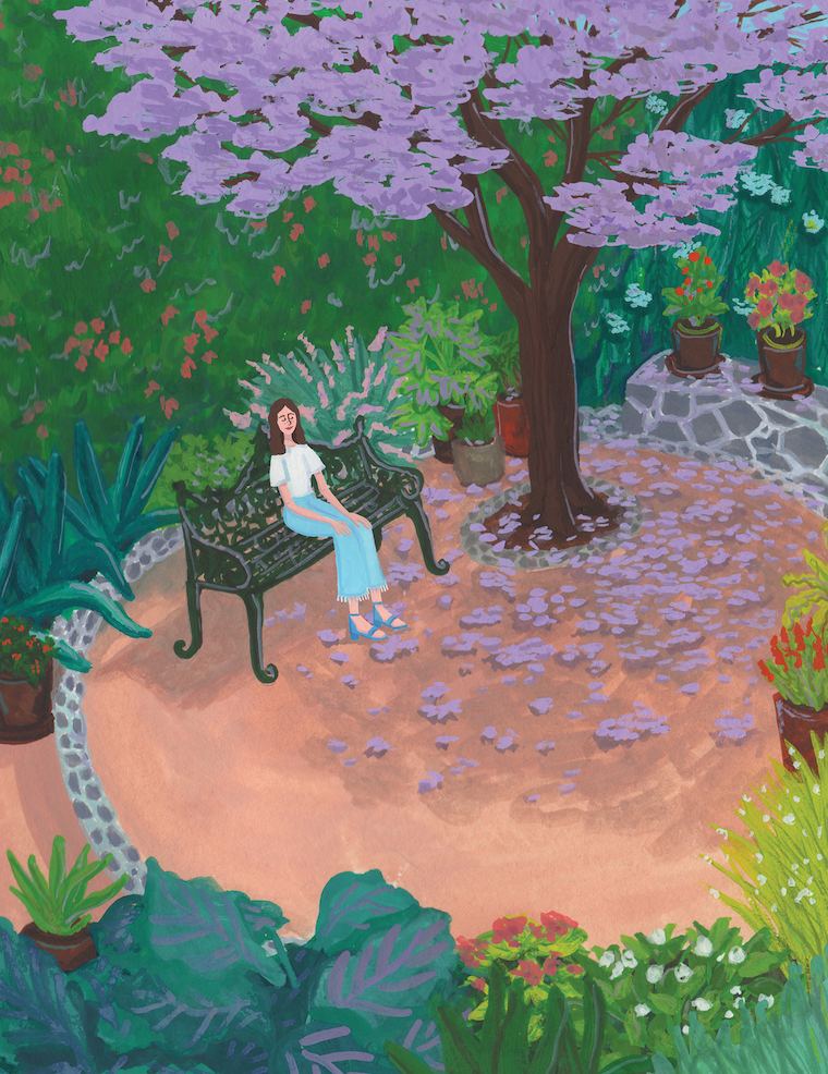 Meditation Garden - Jigsaw Puzzle with Tin
