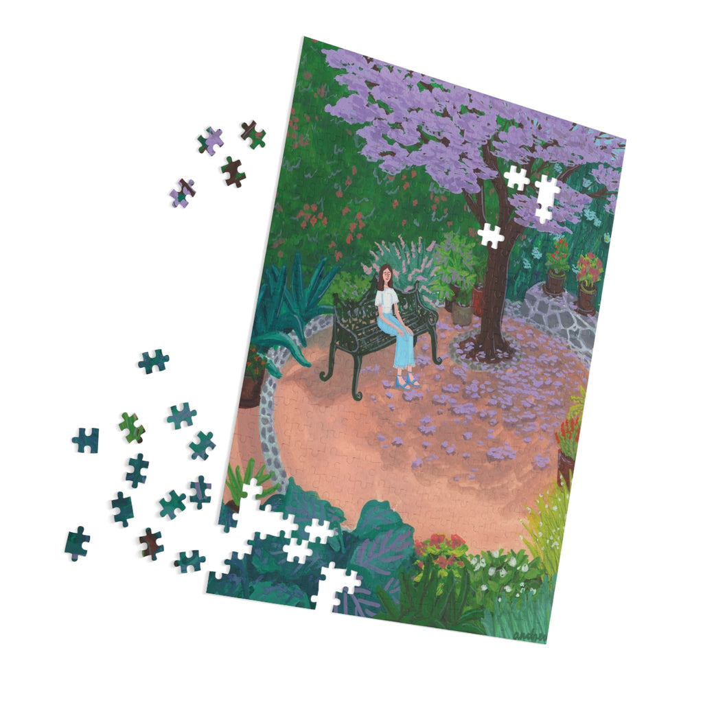 Meditation Garden - Jigsaw Puzzle with Tin