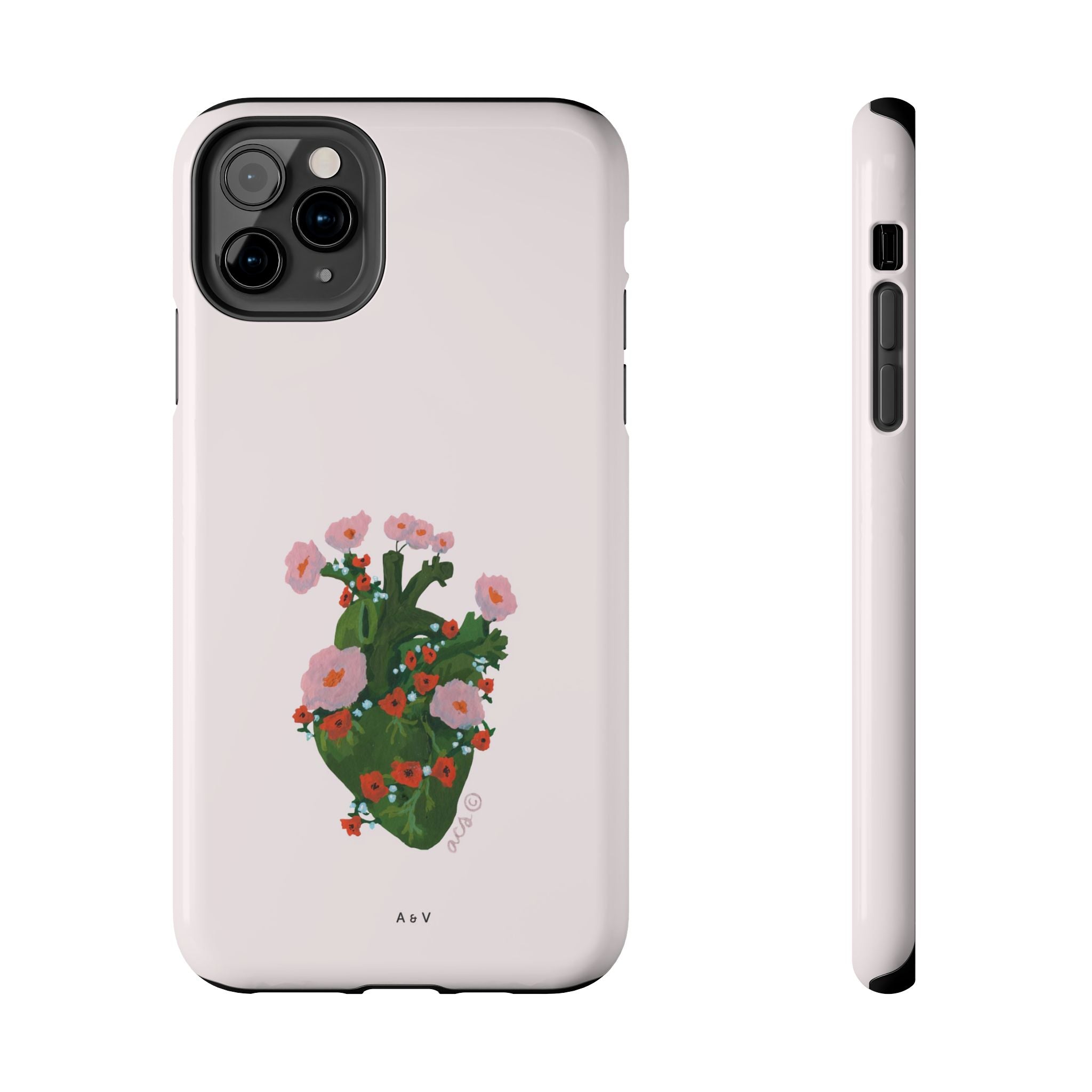Flower Heart - Pink - Phone Case