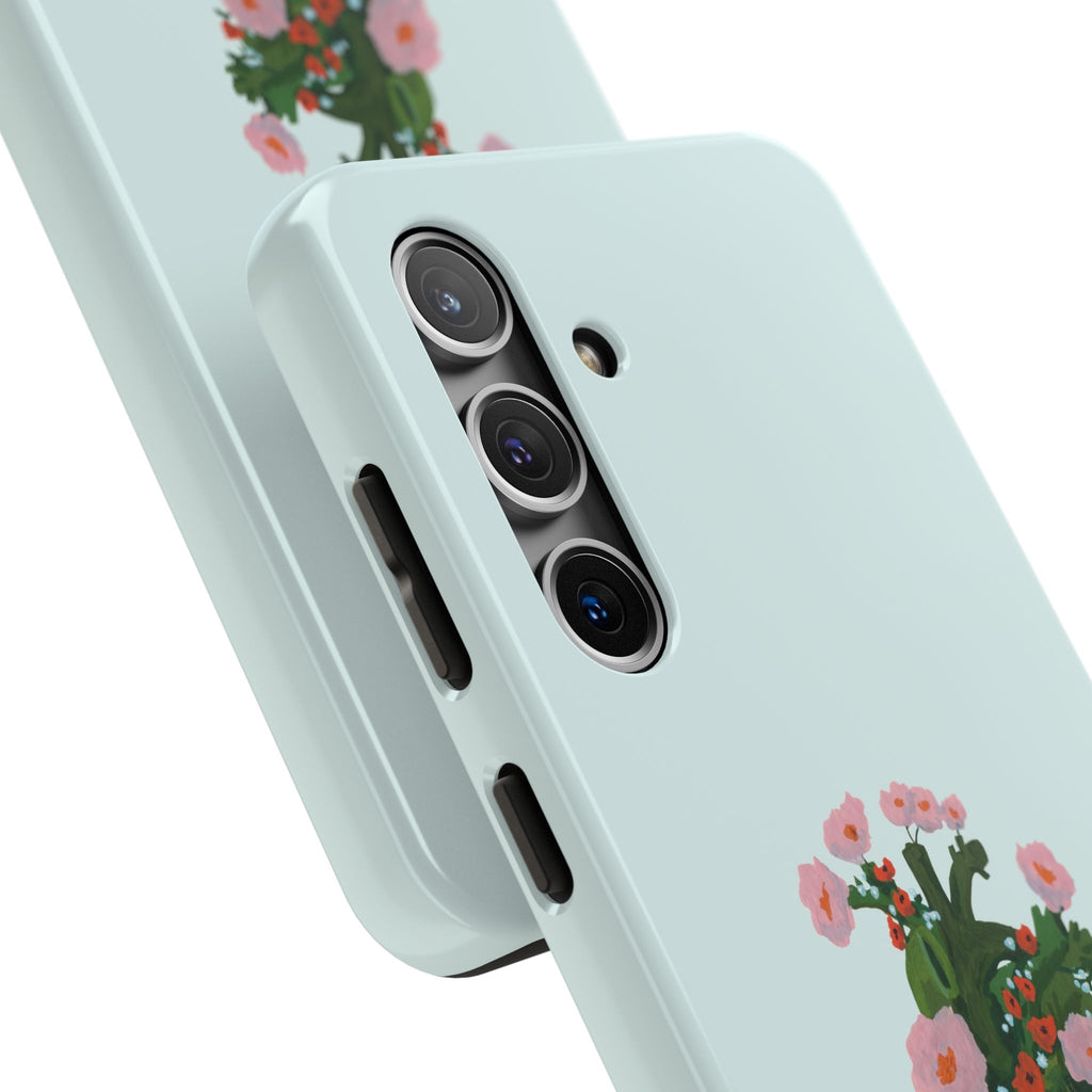 Flower Heart - Blue - Phone Case