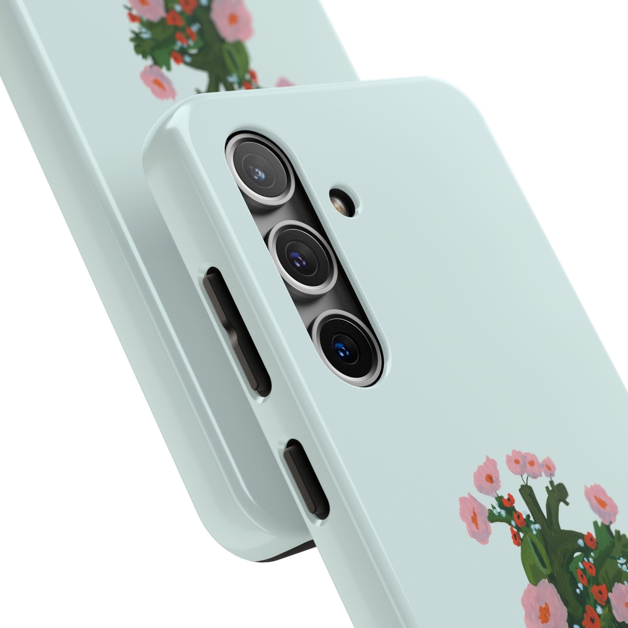 Flower Heart - Blue - Phone Case