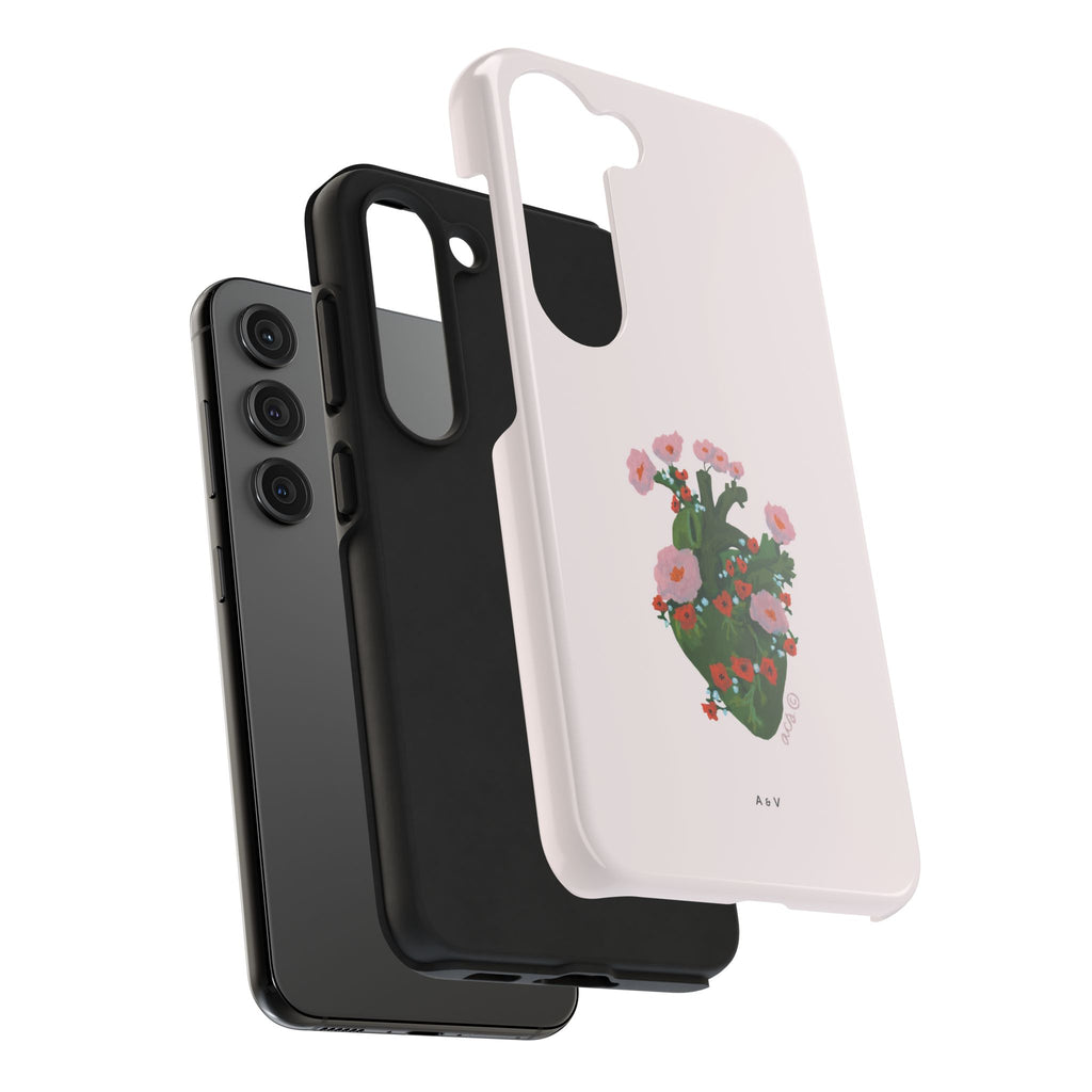 Flower Heart - Pink - Phone Case