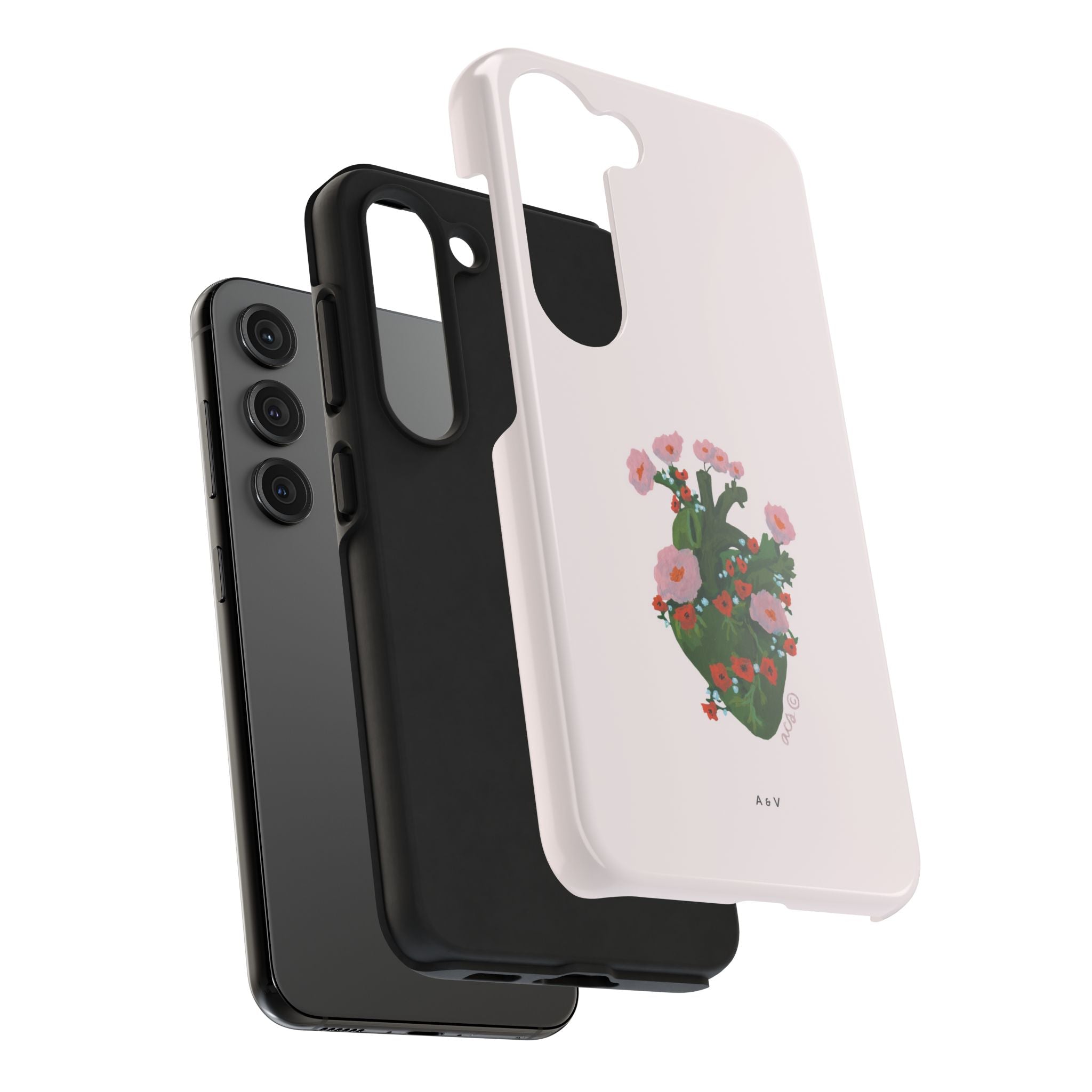 Flower Heart - Pink - Phone Case