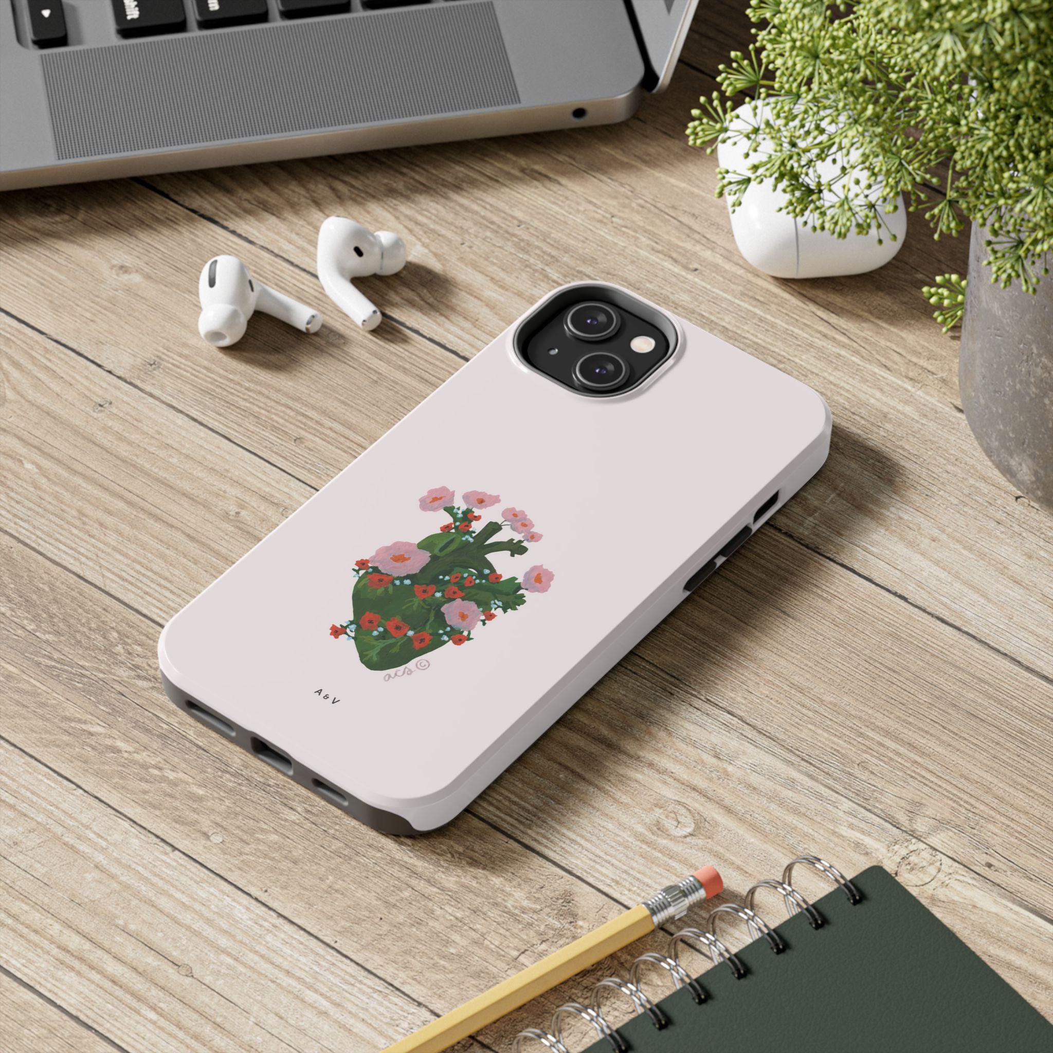 Flower Heart - Pink - Phone Case