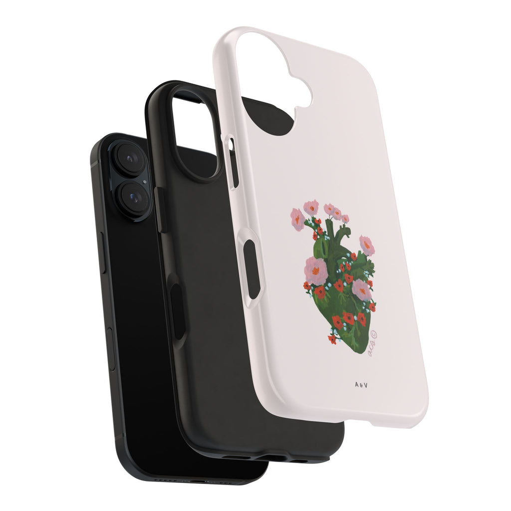 Flower Heart - Pink - Phone Case