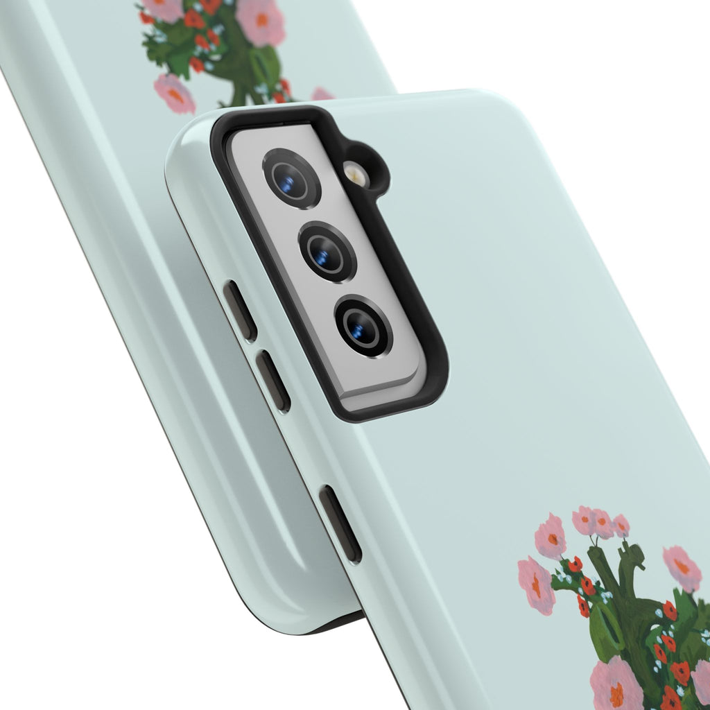Flower Heart - Blue - Phone Case