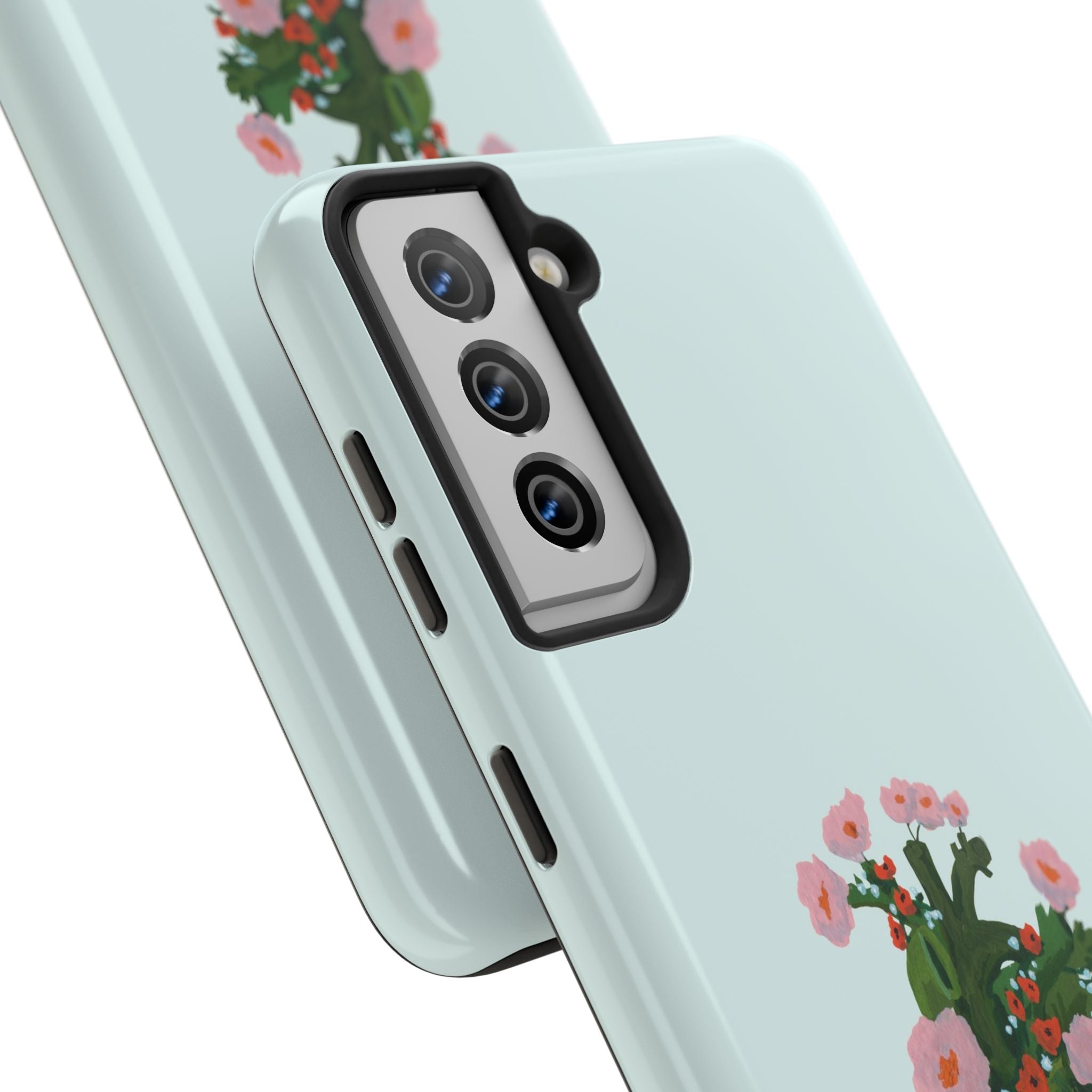Flower Heart - Blue - Phone Case