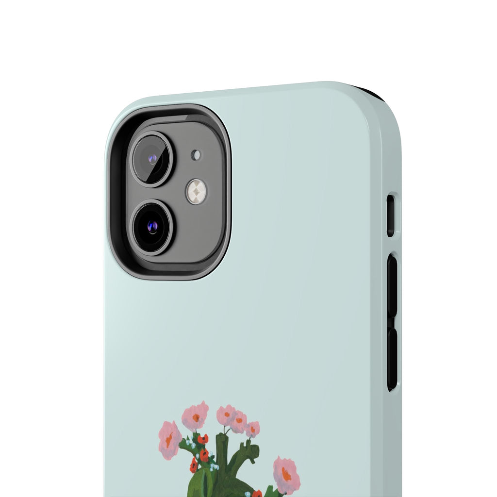 Flower Heart - Blue - Phone Case
