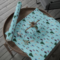 Holiday Wrapping Paper — Christmas Tree & Carolers Pattern