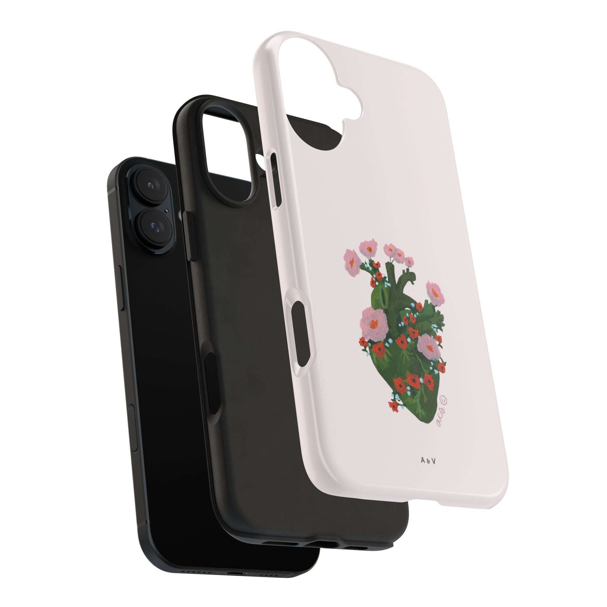 Flower Heart - Pink - Phone Case