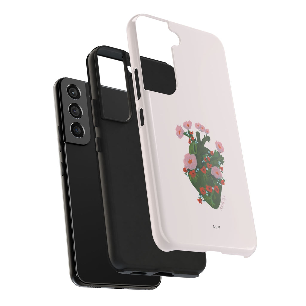 Flower Heart - Pink - Phone Case