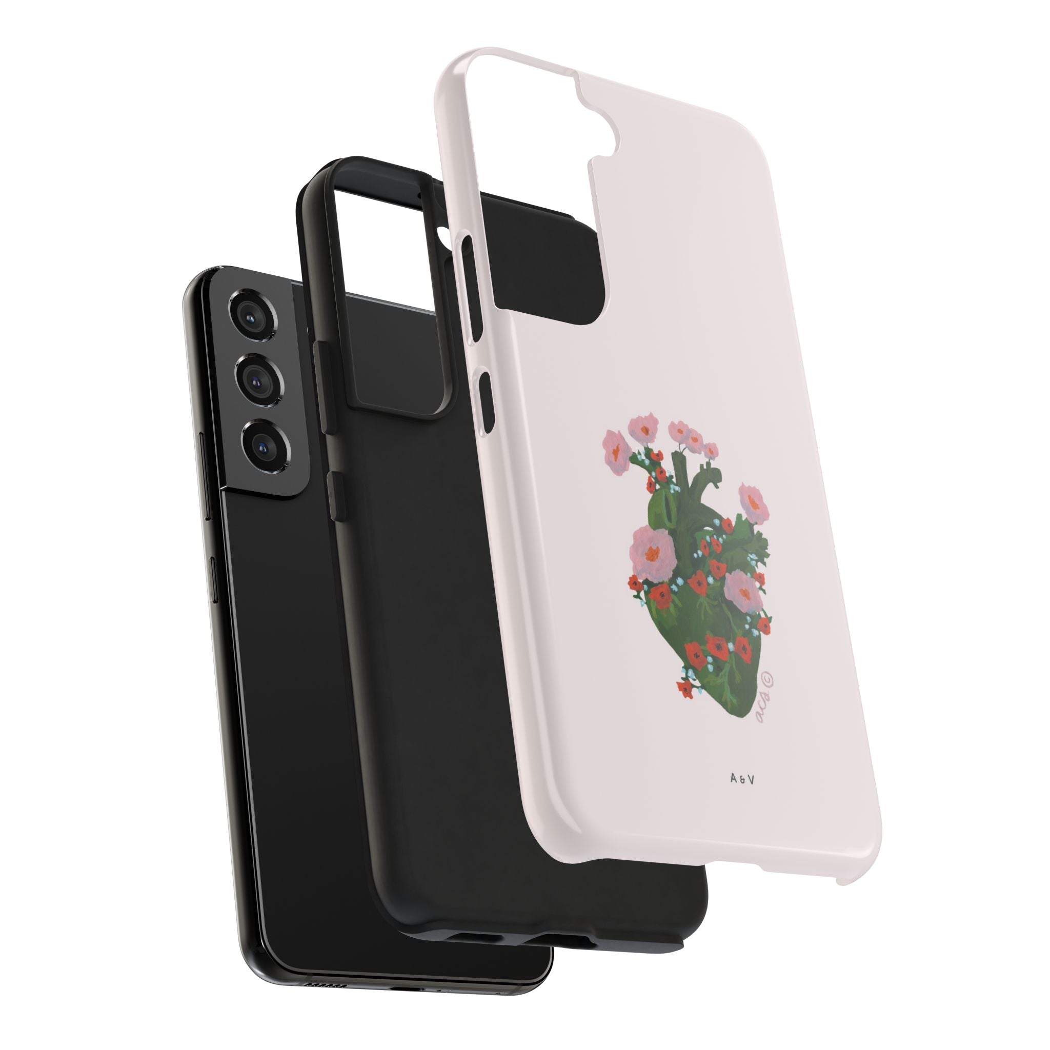 Flower Heart - Pink - Phone Case
