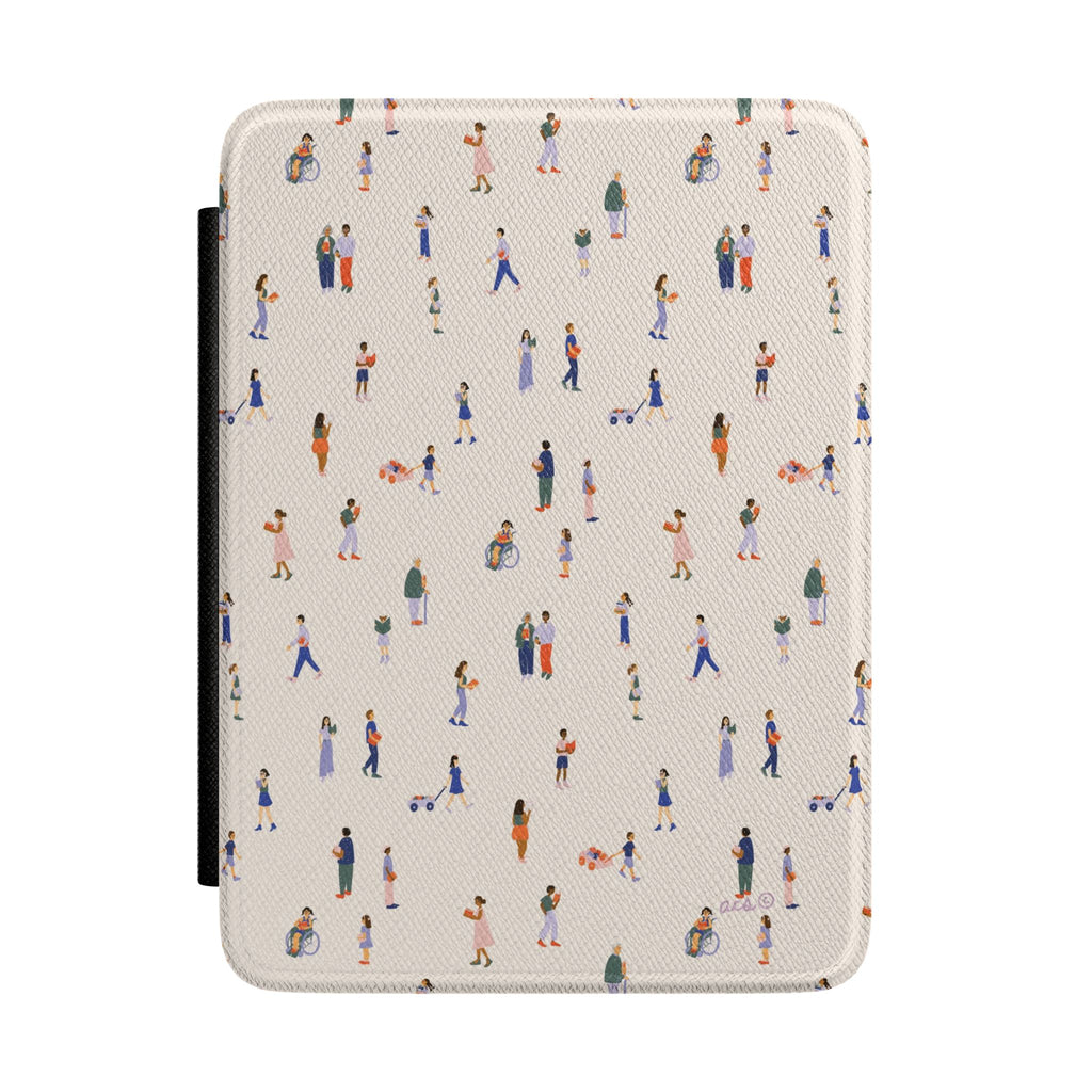Kindle Case — Tiny People Reading Pattern Protective E-Reader Cover