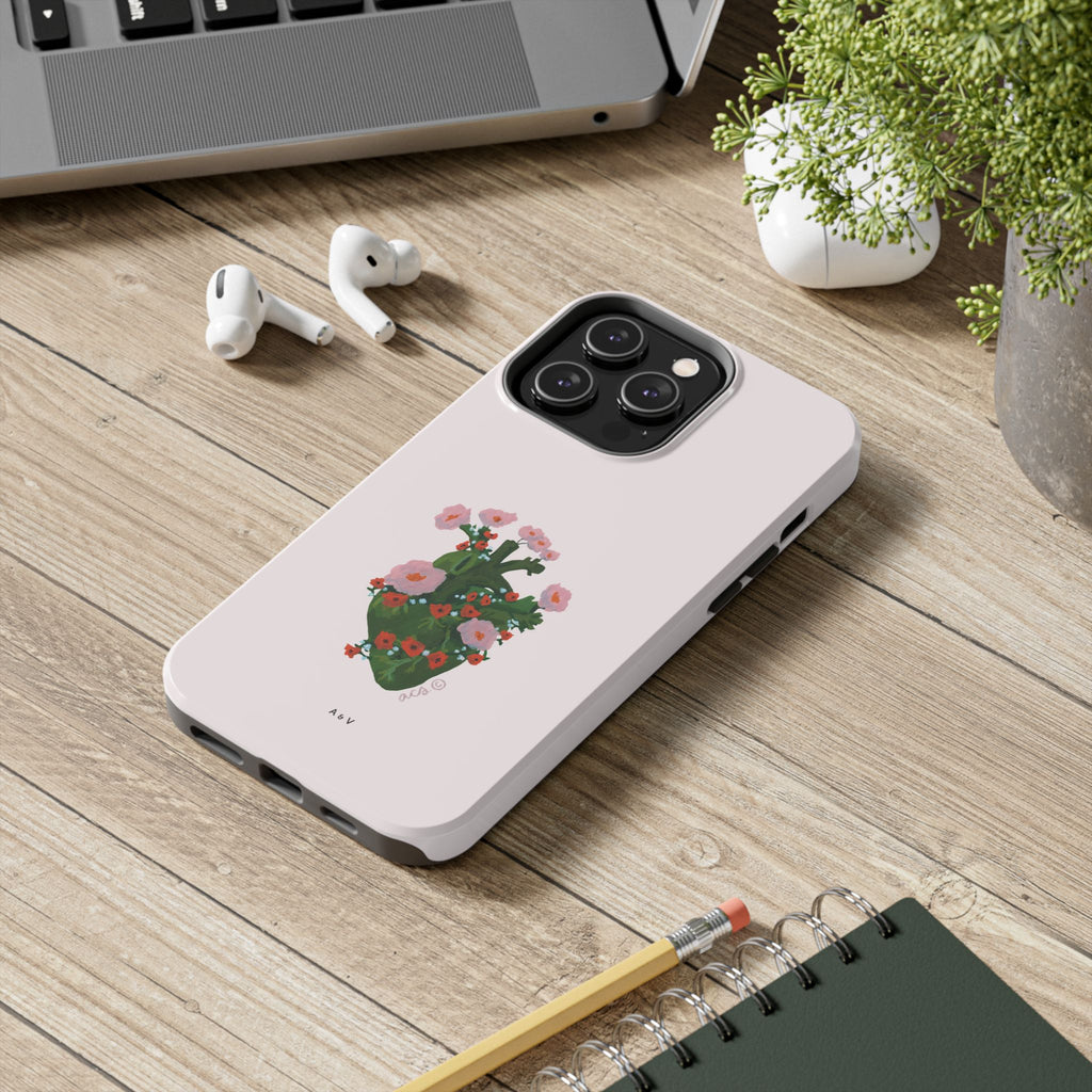 Flower Heart - Pink - Phone Case