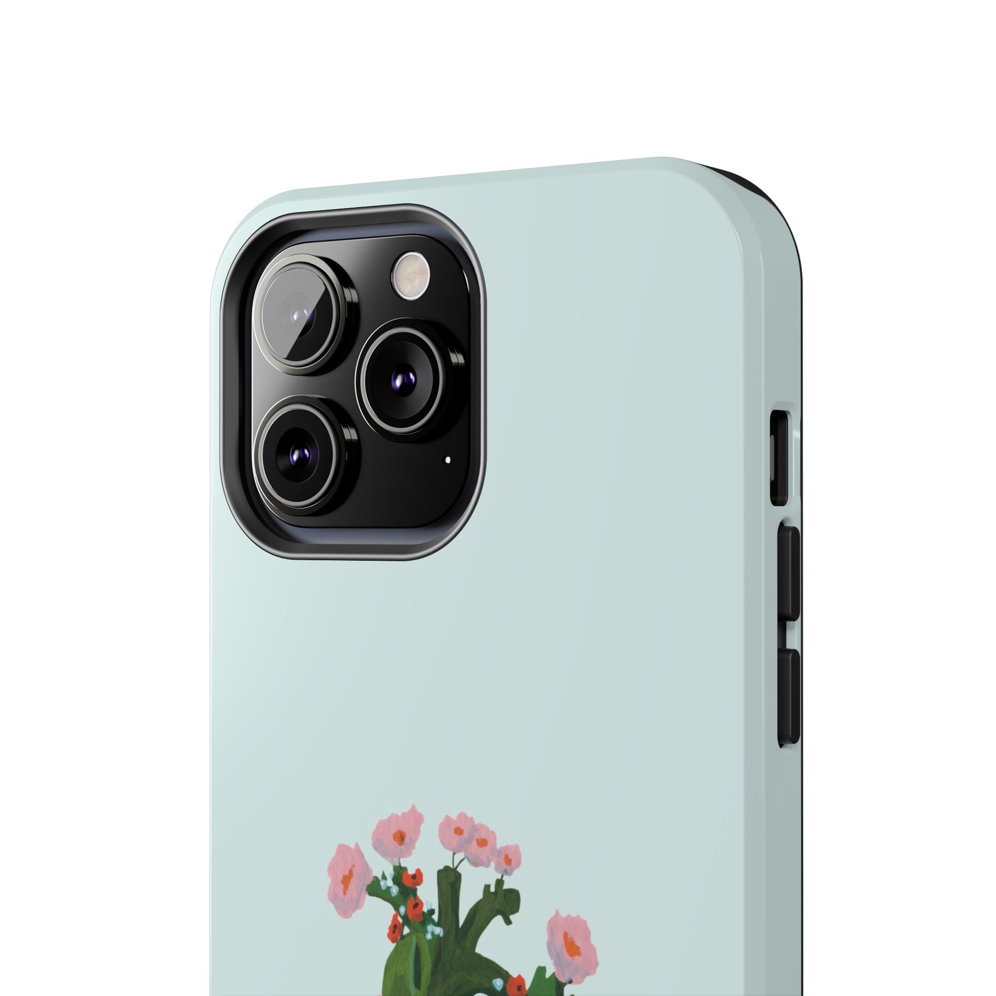 Flower Heart - Blue - Phone Case