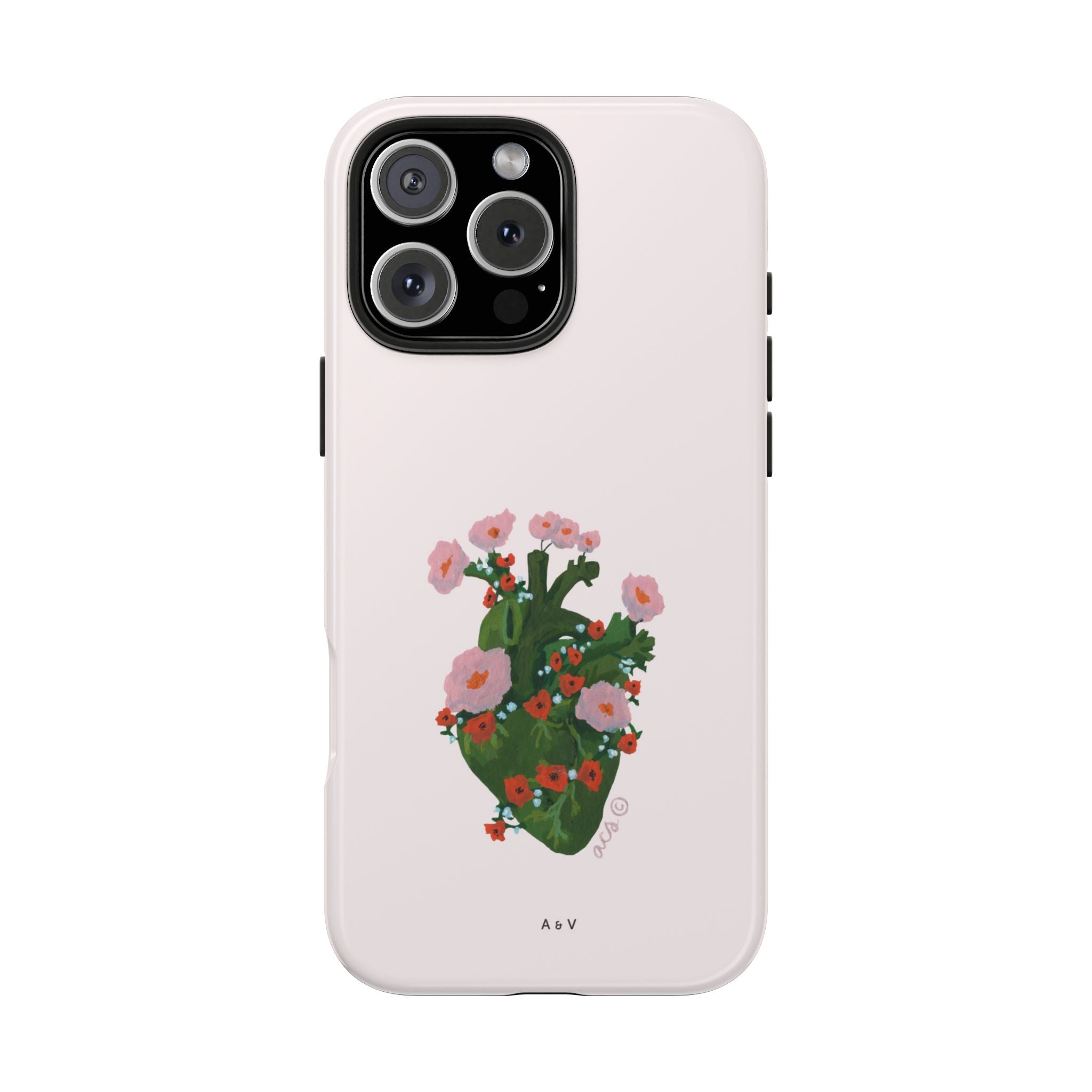 Flower Heart - Pink - Phone Case
