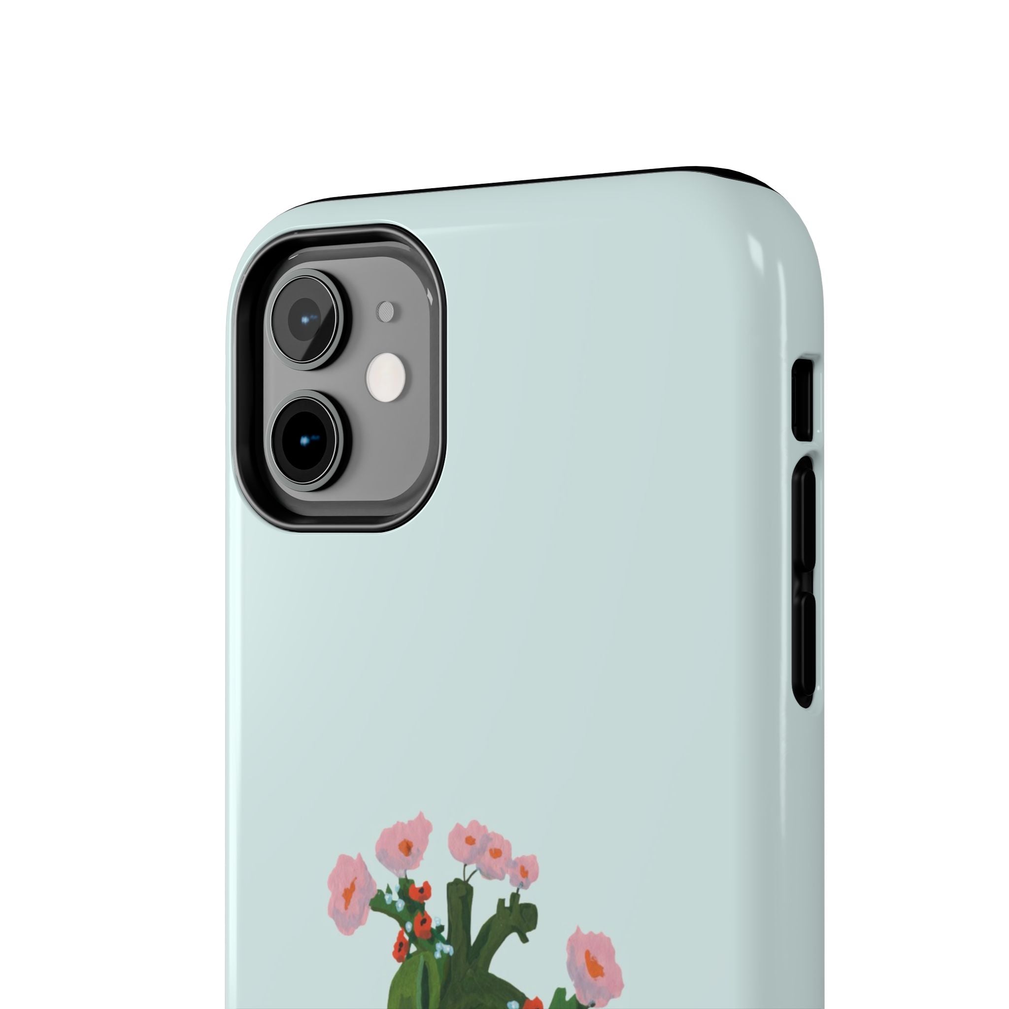 Flower Heart - Blue - Phone Case