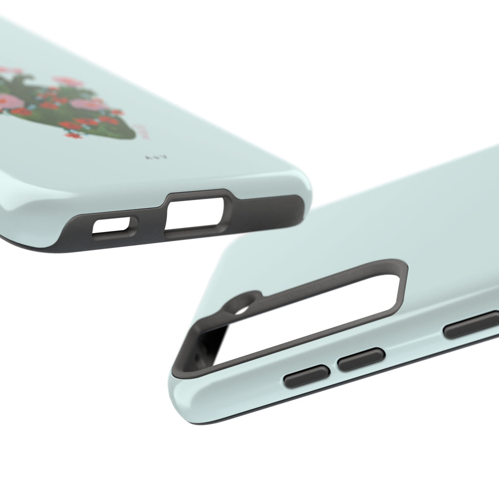 Flower Heart - Blue - Phone Case