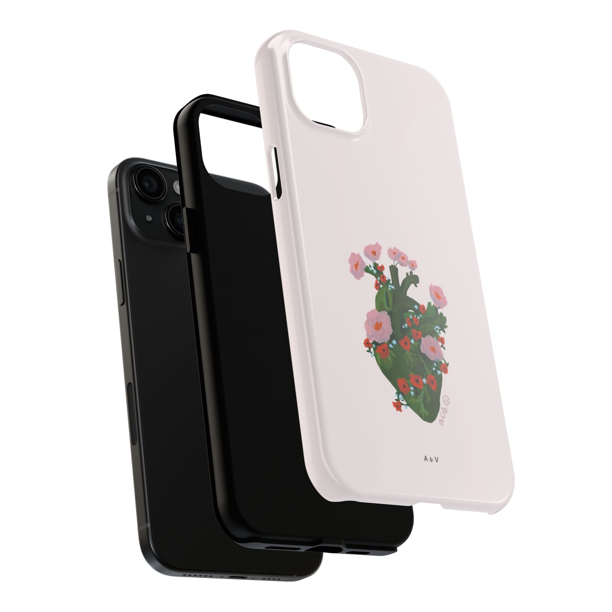 Flower Heart - Pink - Phone Case