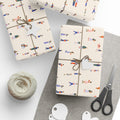 Tiny People Reading Wrapping Paper Roll