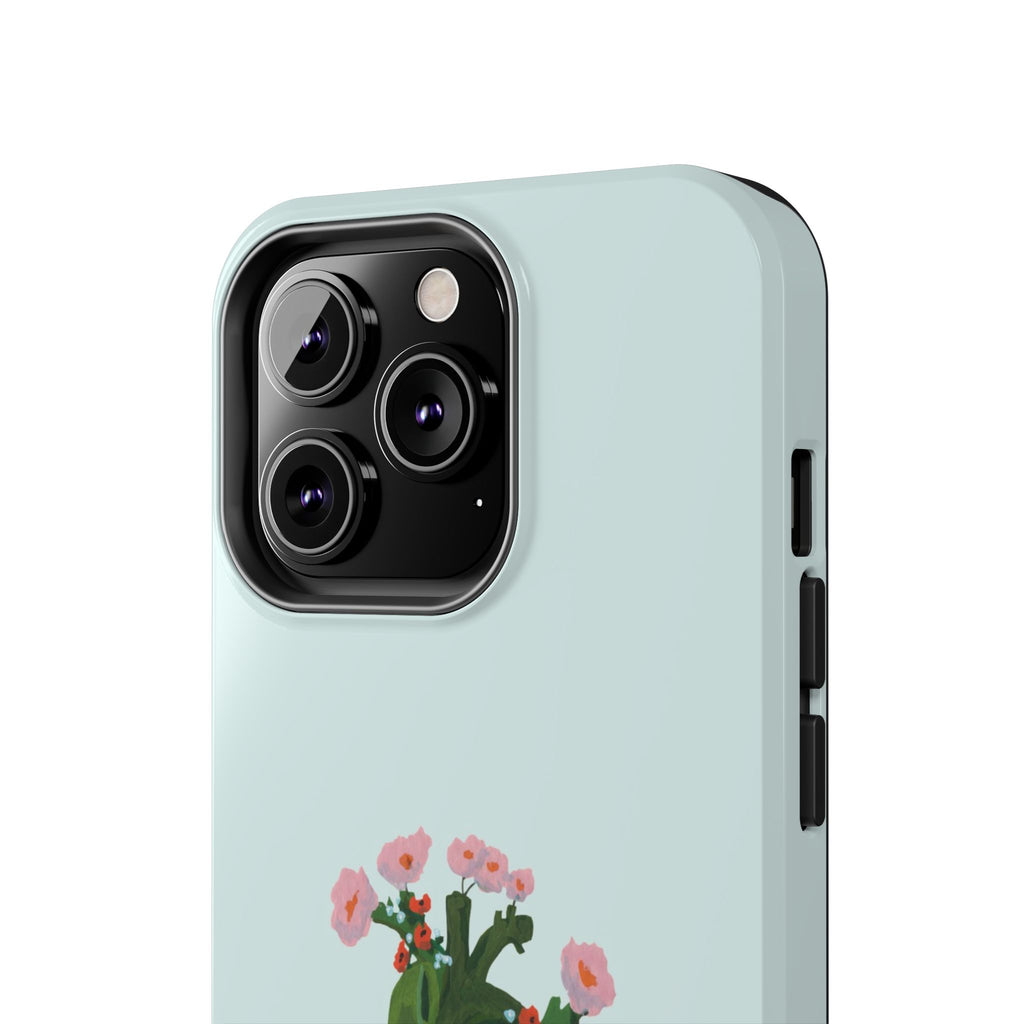 Flower Heart - Blue - Phone Case